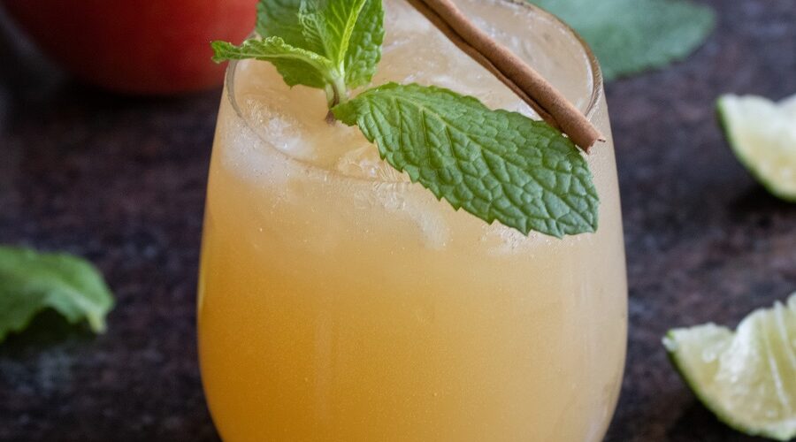 This apple cider lime soda mocktail is fresh, delicious, and perfect for Dry January | Ask Anna